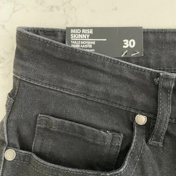 Buffalo David Bitton Faith 5 Pocket Mid Rise Skinny Denim Jeans Black Sz 30 NWT - Picture 10 of 12